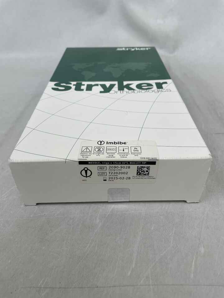 2090-9028 - STRYKER - Imbibe Bullet Tip Bone Marrow Aspiration Needle, 11G x 6 in. Length, (BX/1) - ( Expiry Date: 2025-02-28 )