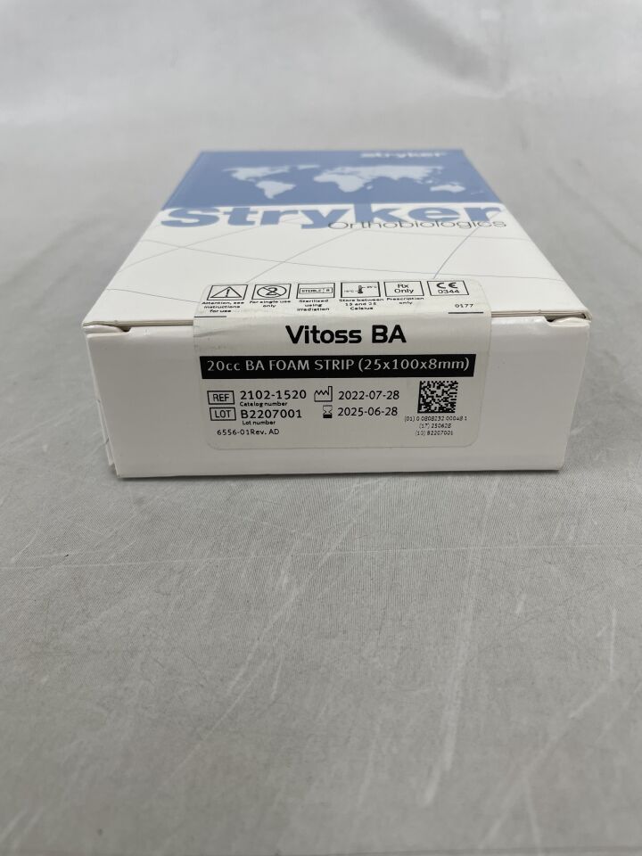 2102-1520 - STRYKER - Vitoss BA Foam Strip 20cc, 25 x 100 x 8mm, (BX/1) - ( Expiry Date: 2025-06-28 )