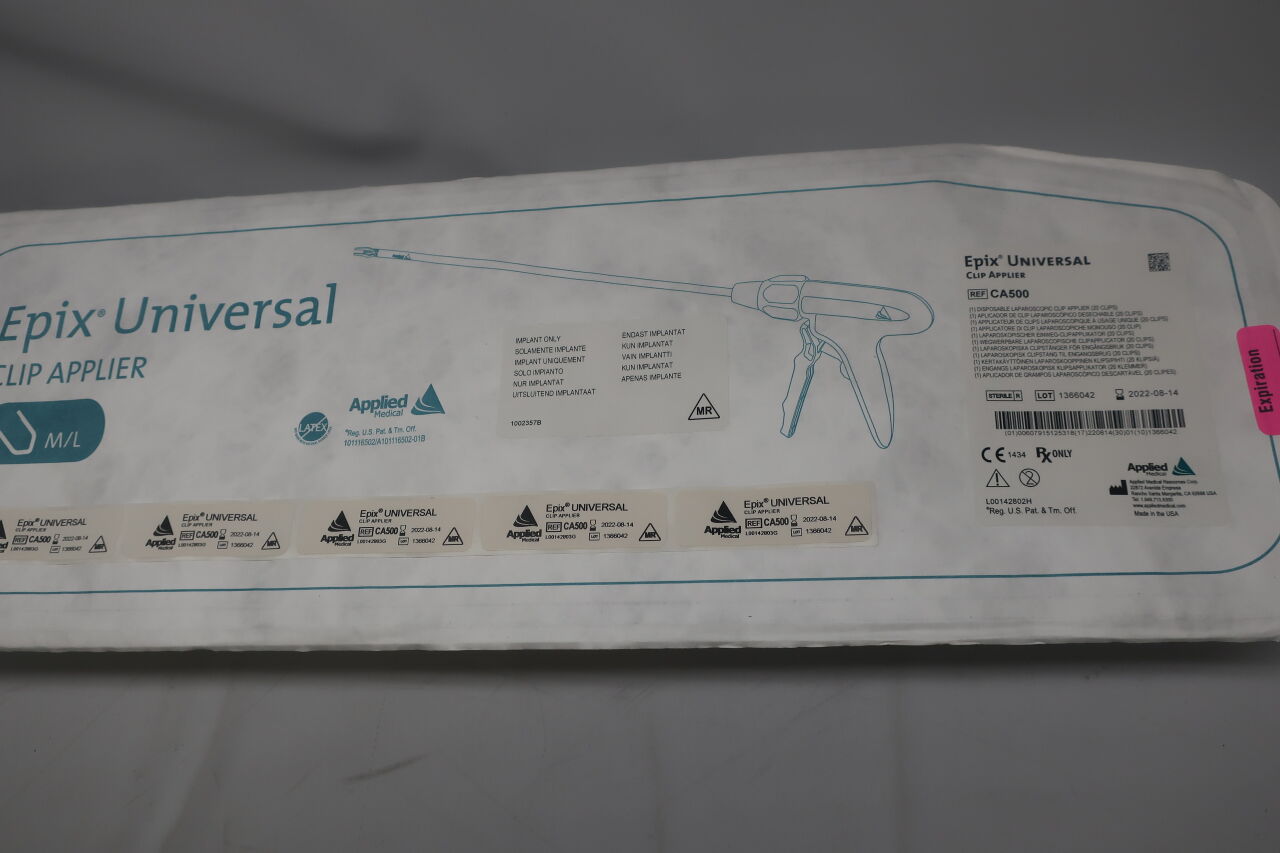 CA500 - APPLIED MEDICAL RESOURCES - Epix Universal Clip Applier, 5 mm x 34 cm, (EA) - ( Expiry Date: 2024-06-15 )