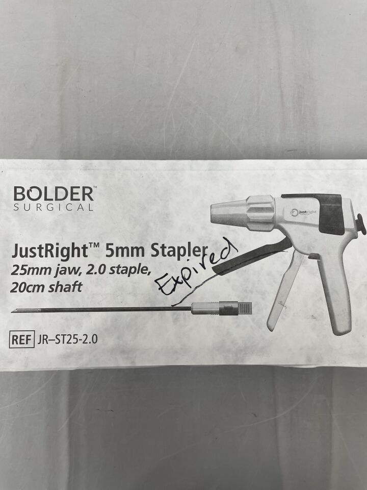 JR-ST25-2.0 - BOLDER SURGICAL - JustRight 5mm Stapler, 25mm Jaw, 2.0 Staple, 20cm Shaft, (EA) - ( Expiry Date: 2024-04-11 )