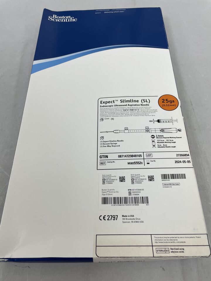 5552 - BOSTON SCIENTIFIC - Expect Slimline (SL) Endoscopic Ultrasound Aspiration Needle, 25ga, (BX/1) - ( Expiry Date: 2024-05-05 )