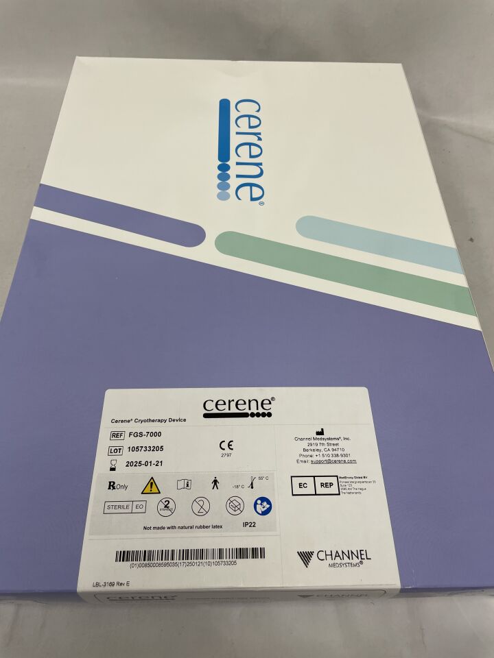 FGS-7000 - CHANNEL MEDSYSTEMS - Cerene Cryotherapy Device, (BX/1) - ( Expiry Date: 2025-01-21 )