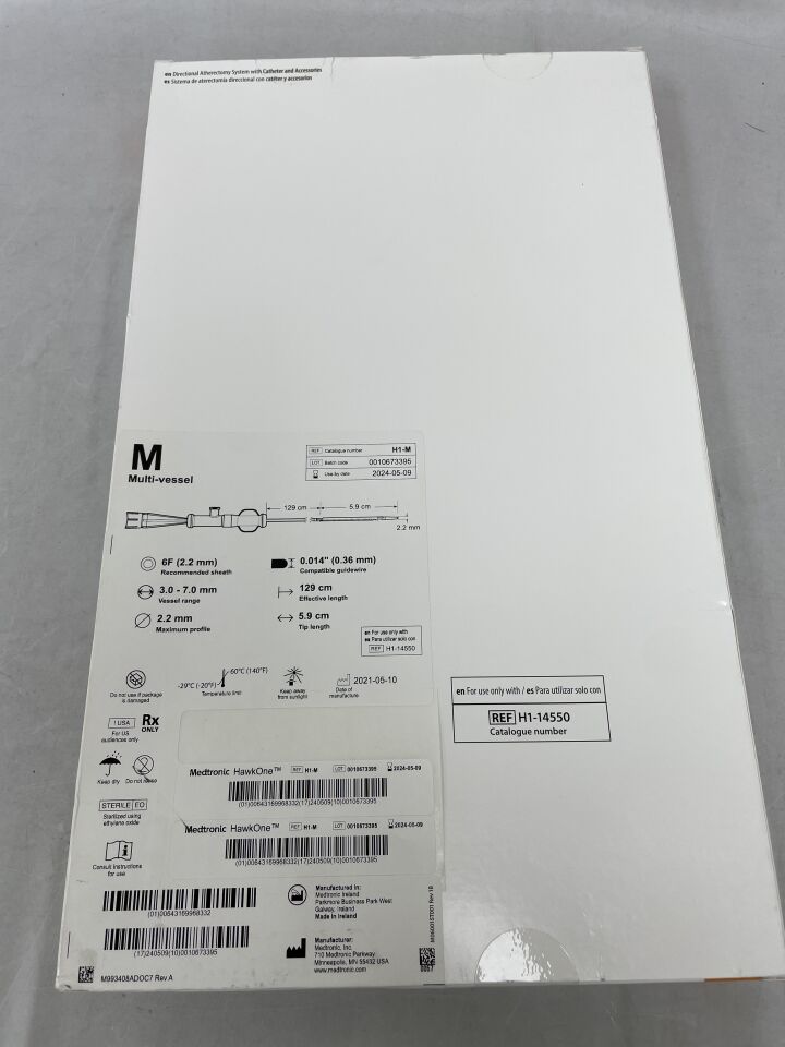H1-M - COVIDIEN - ev3 HawkOne M 6F Directional Atherectomy System, (BX/1) - ( Expiry Date: 2024-09-05 )