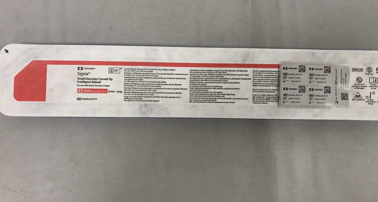 SIGSDL45CTVT - COVIDIEN - Signia Small Diameter Curved Tip Intelligent Reload, 45mm, (EA) - ( Expiry Date: 2024-03-31 )