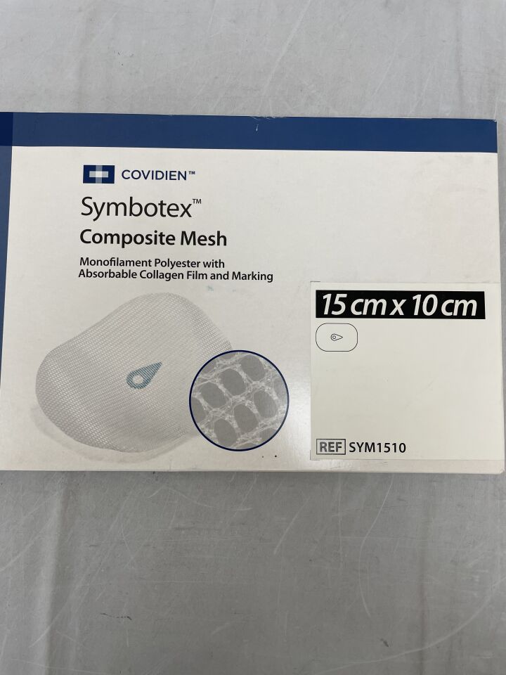 SYM1510 - COVIDIEN - Symbotex Composite Mesh 15cm x 10cm, (BX/1) - ( Expiry Date: 2022-12-31 )