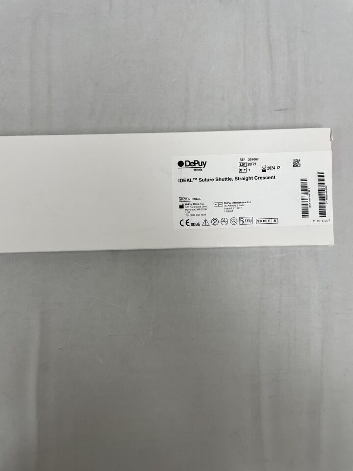 251007 - DEPUY - Ideal Suture Shuttle, Straight Crescent, (BX/1) - ( Expiry Date: 2023-11-14 )