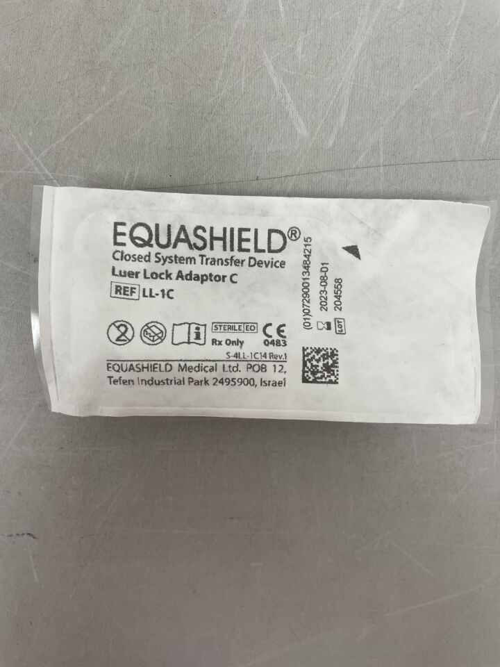 LL-1C - EQUASHIELD - Closed System Transfer Device Luer Lock Adapter C, (EA) - ( Expiry Date: 2023-08-01 )