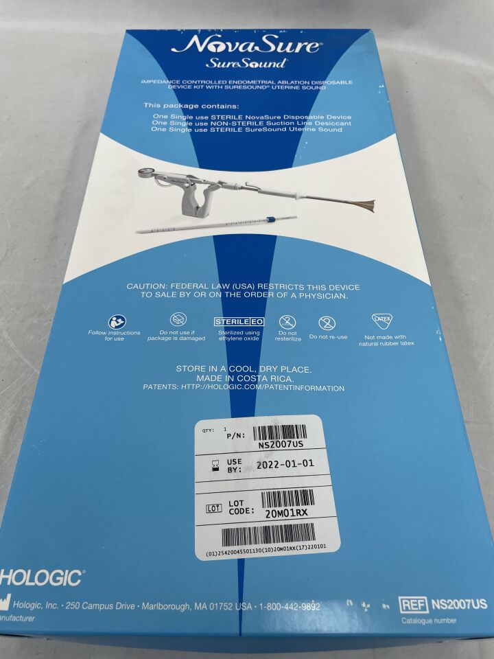 NS2007US - HOLOGIC - NovaSure Impedance Controlled Endometrial Ablation Disposable Device Kit with SureSound Uterine Sound, (BX/1) - ( Expiry Date: 2022-01-01 )