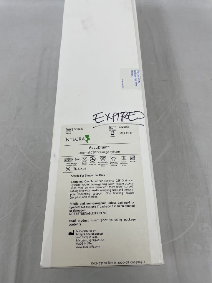 SP0233 - INTEGRA - AccuDrain External CSF Drainage System, (BX/1) - ( Expiry Date: 2024-06-30 )