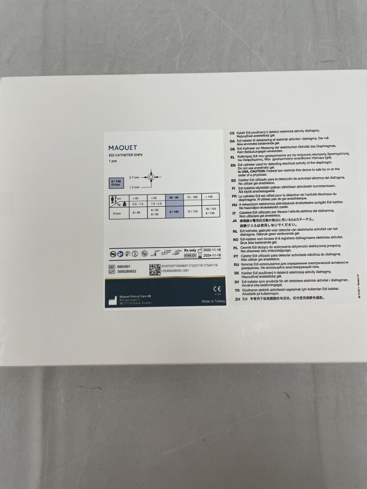 6883901 - MAQUET - EDI CATHETER ENFIT, 8Fr x 100cm
, () - ( Expiry Date: 2024-11-18 )