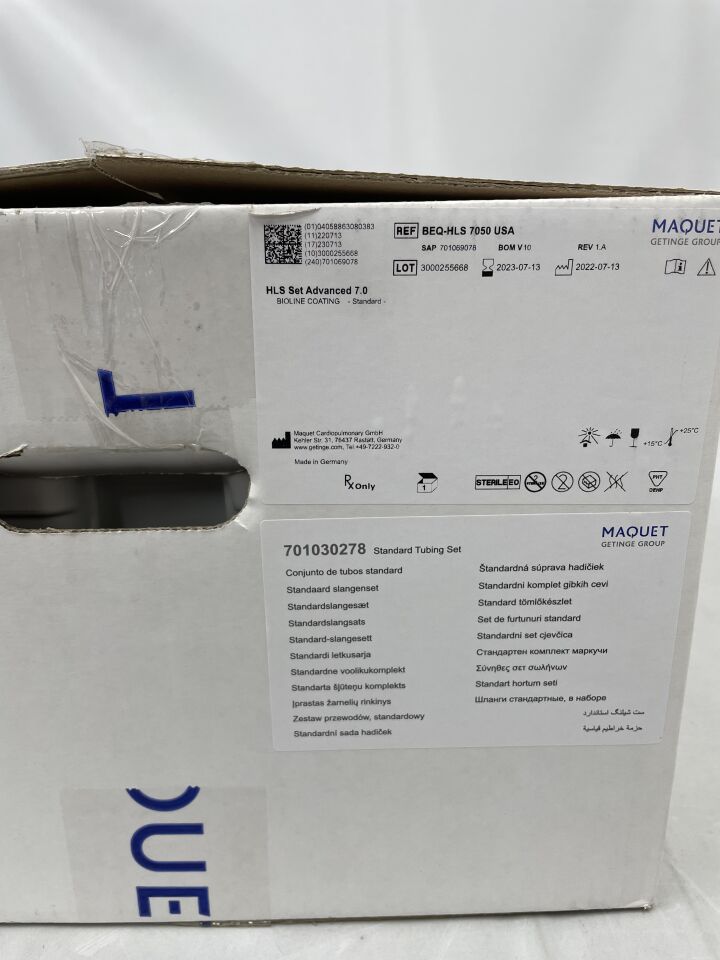 BEQ-HLS 7050 USA - MAQUET - HLS Set Advance 7.0, Bioline Coating, Standard, (BX/1) - ( Expiry Date: 2023-07-13 )
