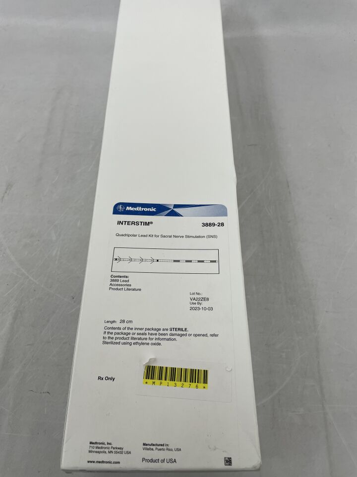 3889-28 - MEDTRONIC - InterStim Quadripolar Lead Kit for Sacral Nerve Stimulation (SNS), 28cm, (BX/1) - ( Expiry Date: 2023-10-03 )