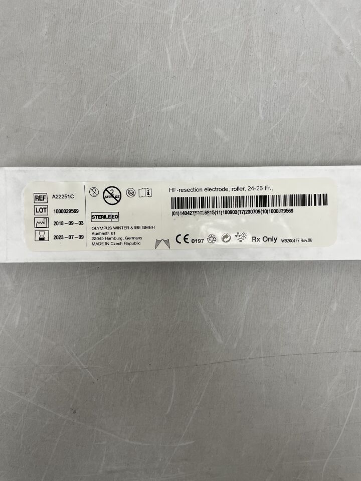 A22251C - OLYMPUS - HF Resection Electrode, Roller, 24 to 28 Fr Size,  12/30 Degree Angle
, () - ( Expiry Date: 2023-07-09 )