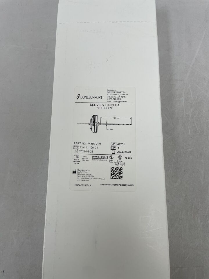 RIN-11-120-CT - RANFAC - Bonesupport Delivery Cannula Side Port, (BX/1) - ( Expiry Date: 2024-09-28 )