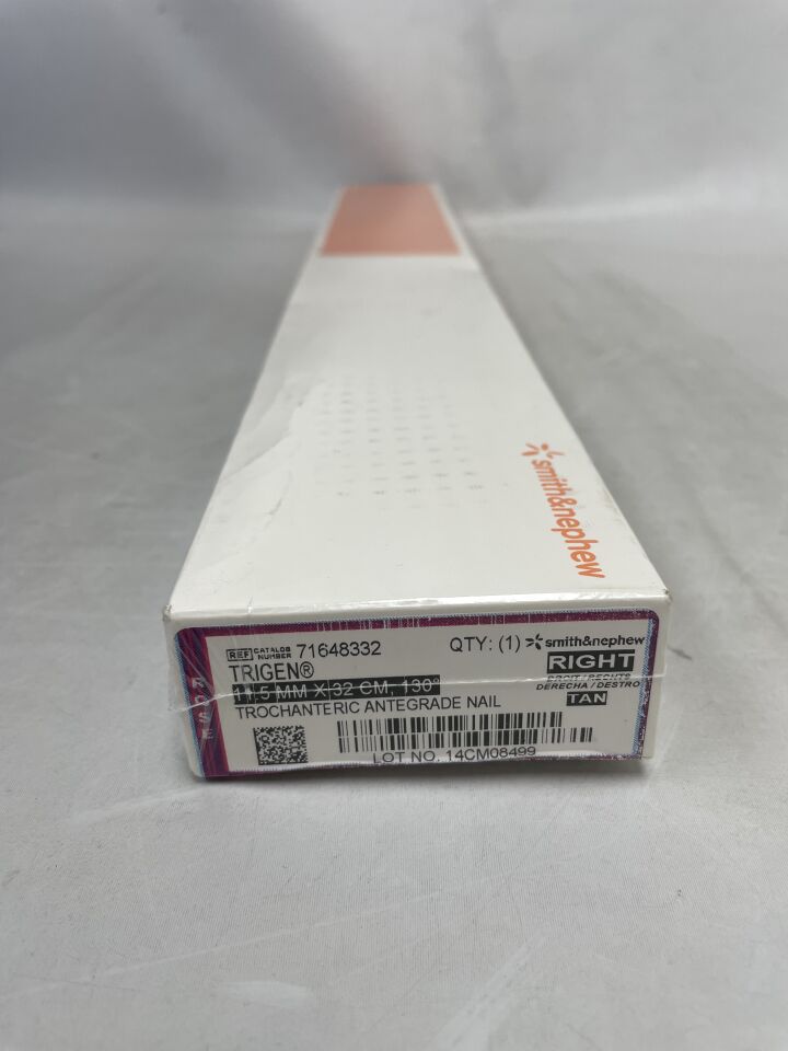 71648332 - SMITH & NEPHEW - Trigen Trochanteric Antegrade Nail: 130 Degree / Right / 11.5mm x 32cm, (BX/1) - ( Expiry Date: 2024-03-01 )
