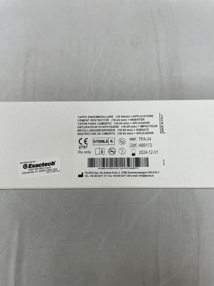 TPA-24 - TECRES - Cement Restrictor 18-24mm, with Inserter, (BX/1) - ( Expiry Date: 2024-12-31 )