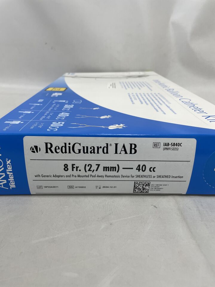 IAB-S840C - TELEFLEX - RediGuard IAB Catheter Kit, Fluid-Filled 8F x 40cc, () - ( Expiry Date: 2024-12-31 )