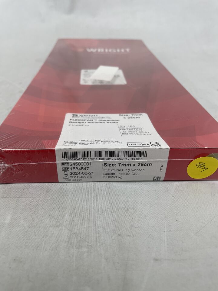 24500001 - WRIGHT MEDICAL - incision drains swanson flexspan 7mm x 25cm, (BX/1) - ( Expiry Date: 2024-08-21 )