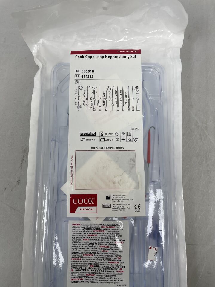 G14282 - COOK - Cope Loop Nephrostomy Set 10F x 19.5cm, (EA) - ( Expiry Date: 2024-12-09 )