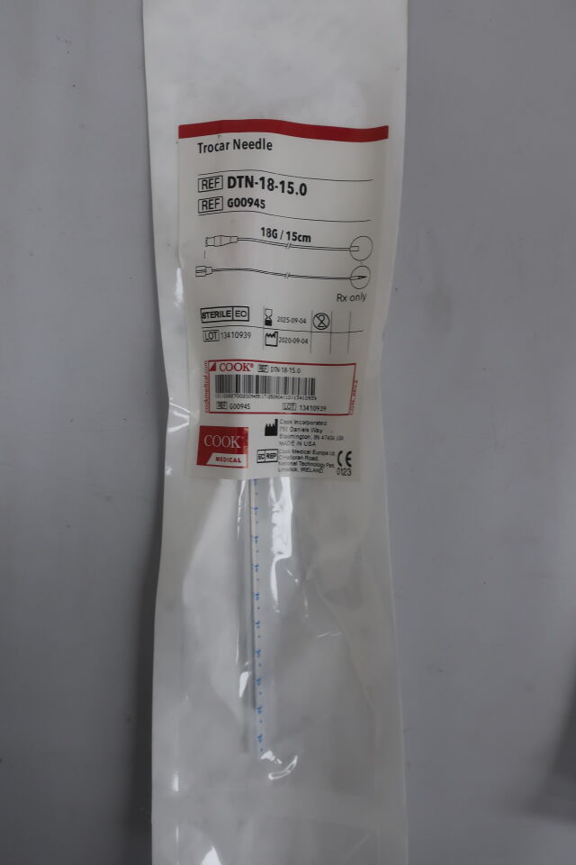 G00945 - COOK - Trocar Needle, 18G, 15 cm Length, (EA) - ( Expiry Date: 2024-11-04 )