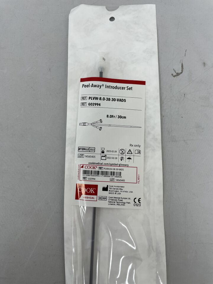 G02994 - COOK - Multipurpose Peel-Away Sheath Introducer 8F x 0.038", 30cm, (EA) - ( Expiry Date: 2025-02-28 )