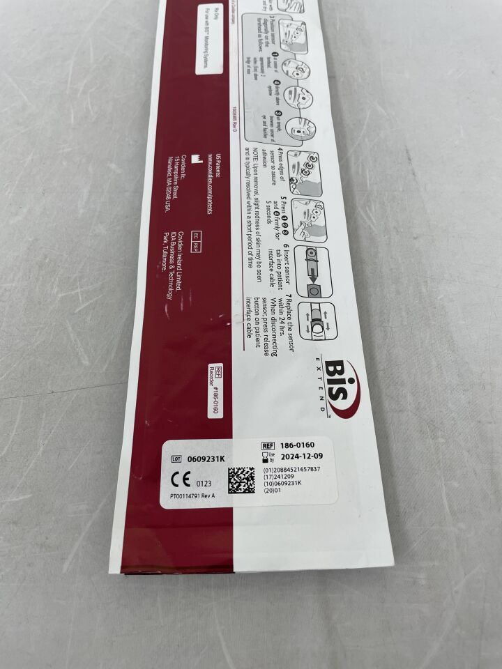 186-0160 - COVIDIEN - bis pediatric pediatric sensor, (EA) - ( Expiry Date: 2024-12-09 )