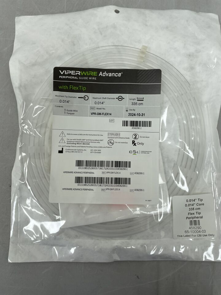 VPR-GW-FLEX14 - CSI - viperwire, advance flextip peripheral, .014" dia spring tip, 335cm, 5 pack, (EA) - ( Expiry Date: 2024-10-31 )