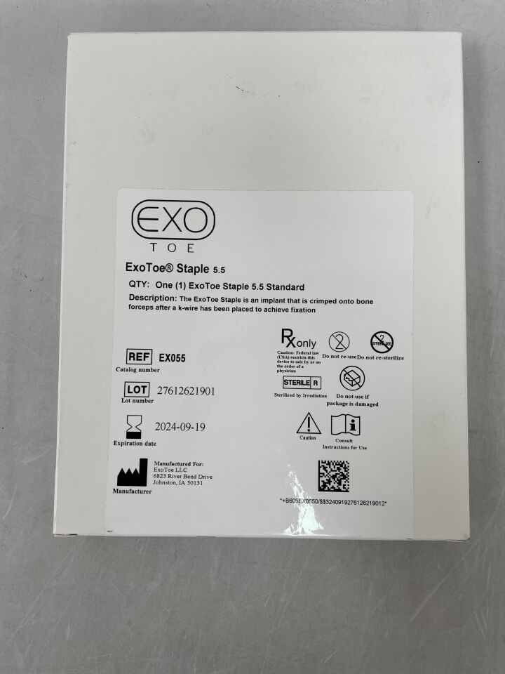 EX055 - EXOTOE - ExoToe Staple 5.5, (BX/1)