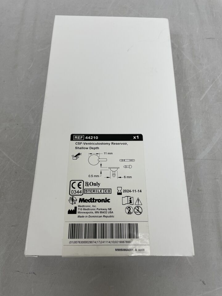 44210 - MEDTRONIC - CSF-Ventricular Reservoir, Burr Hole, Shallow 6mm, (BX/1) - ( Expiry Date: 2024-11-14 )