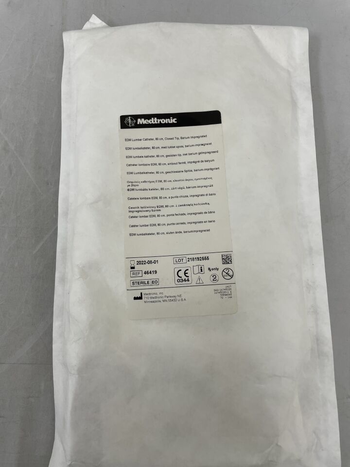 46419 - MEDTRONIC - EDM Lumbar Catheter, Closed Tip, Barium Impregnated, 80cm, (EA) - ( Expiry Date: 2022-08-01 )