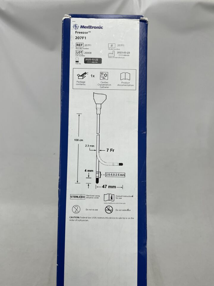 207F1 - MEDTRONIC - Freezor Cardiac CryoAblation Catheter - 2-5-2mm - 7Fr x 47mm x 108cm, (BX/1) - ( Expiry Date: 2025-03-22 )