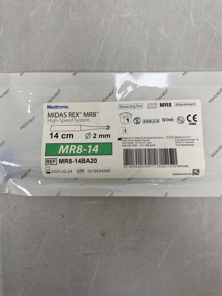 MR8-14BA20 - MEDTRONIC - Midas Rex MR8, Ball Fluted 14cm, 2mm, (EA) - ( Expiry Date: 2025-02-24 )