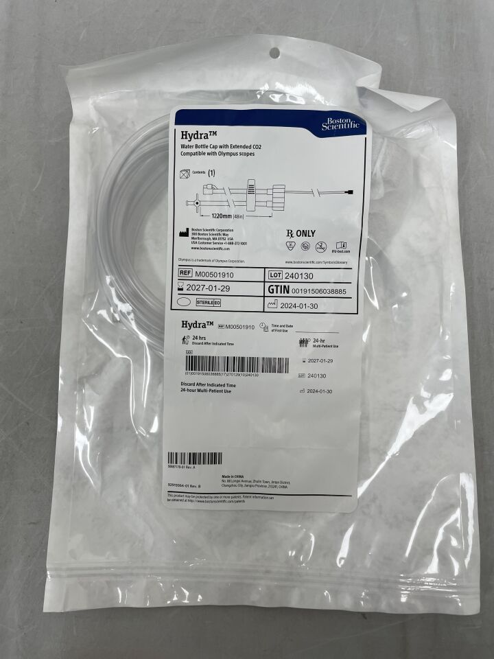 0191 - BOSTON SCIENTIFIC - Tapa para botella de agua Hydra con CO2 extendido, compatible con telescopios Olympus (unidades) - (Fecha de caducidad: 29/01/2027)