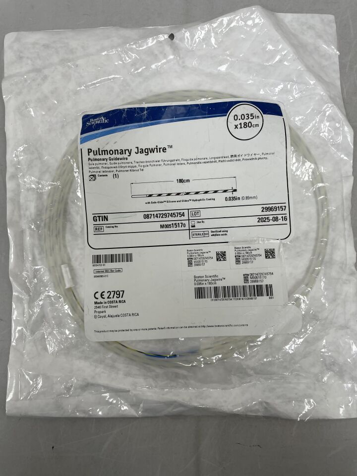 1517  -  BOSTON SCIENTIFIC  -  Pulmonary Jagwire Guidewire - .035" x 180cm , ( EA )  -  ( Expiry Date : 2025-08-16 )