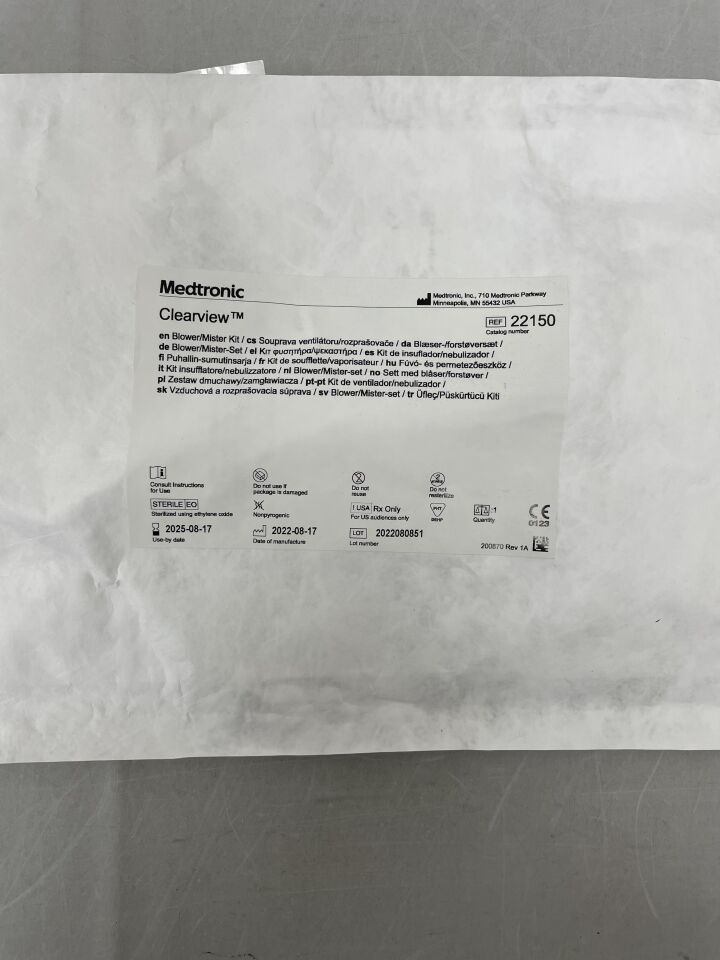 22150 - MEDTRONIC - Kit de soplador/aerosol Clearview, ( ) - ( Fecha de caducidad: 17/08/2025 )