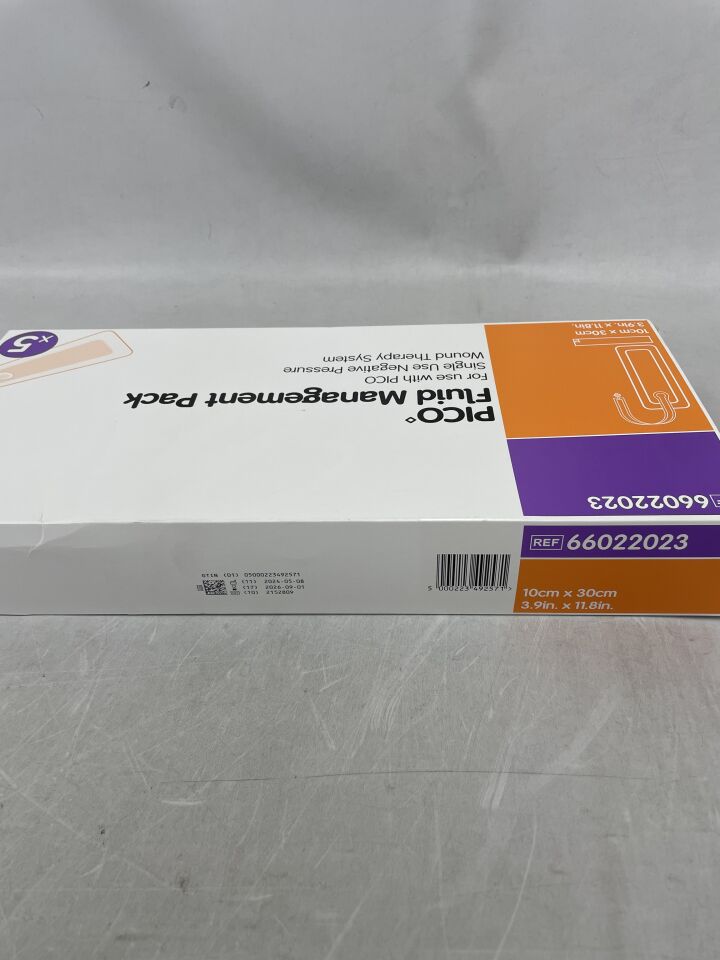 66022023 - SMITH &amp; NEPHEW - Paquete de gestión de fluidos PICO NPWT de 10 cm x 30 cm (caja de 5) - (Fecha de caducidad: 01/09/2026)