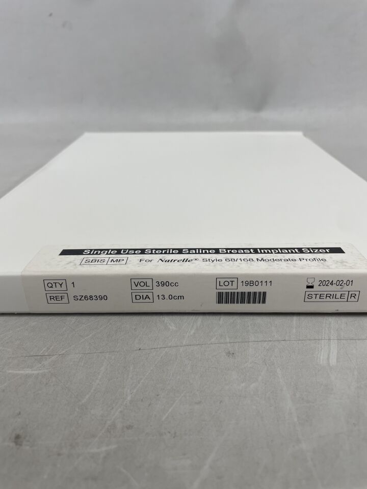 SZ68390 - ALLERGAN - Natrelle Sterile Breast Implant Sizer, 390cc, (BX/1) - ( Expiry Date: 2024-02-01 )