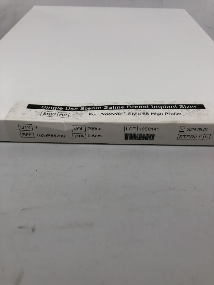 SZHP68200 - ALLERGAN - Natrelle Sterile Breast Implant Sizer, 200cc, (BX/1) - ( Expiry Date: 2024-02-01 )