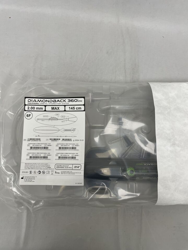 DBP-200MAX145 - CSI - Diamonback 360 Gen2 Peripheral Orbital Atherectomy System, 6F, (EA) - ( Expiry Date: 2024-10-31 )