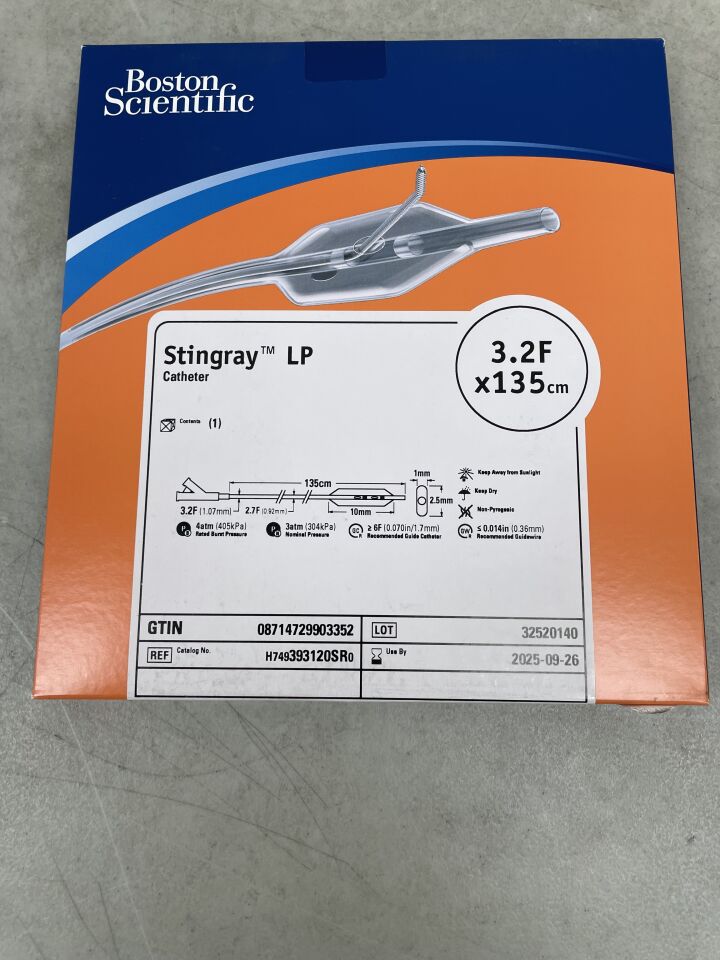 393120SR - BOSTON SCIENTIFIC - Stingray LP Catheter 3.2F x 135cm, () - ( Expiry Date: 2024-09-12 )