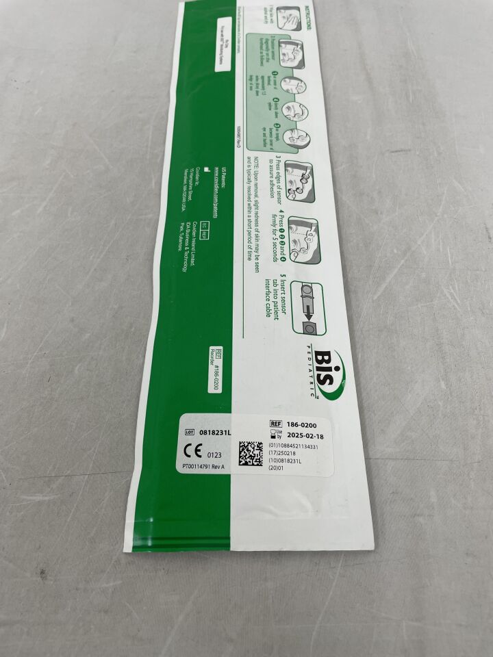 186-0200 - COVIDIEN - bis pediatric pediatric sensor, (EA) - ( Expiry Date: 2025-02-18 )