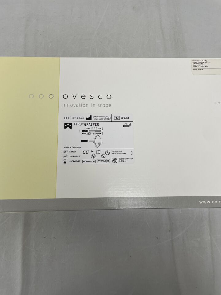 200.73 - OVESCO - FTRD Grasper, 2.3mm x 220cm, 130 Degree, (BX/5) - ( Expiry Date: 2024-01-31 )