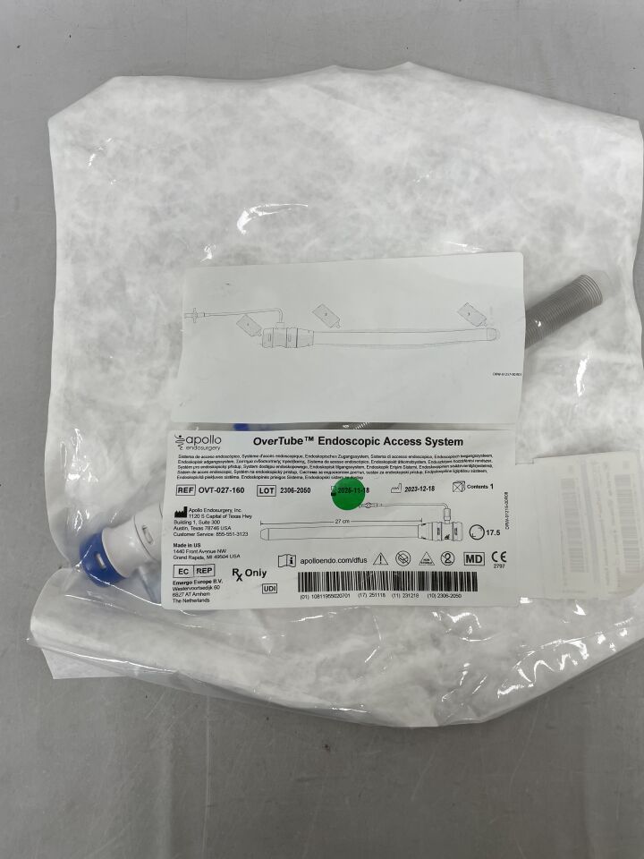 OVT-027-160 - APOLLO - Sistema de acceso endoscópico OverTube de 27 cm (unidades) - (Fecha de vencimiento: 18/11/2025)