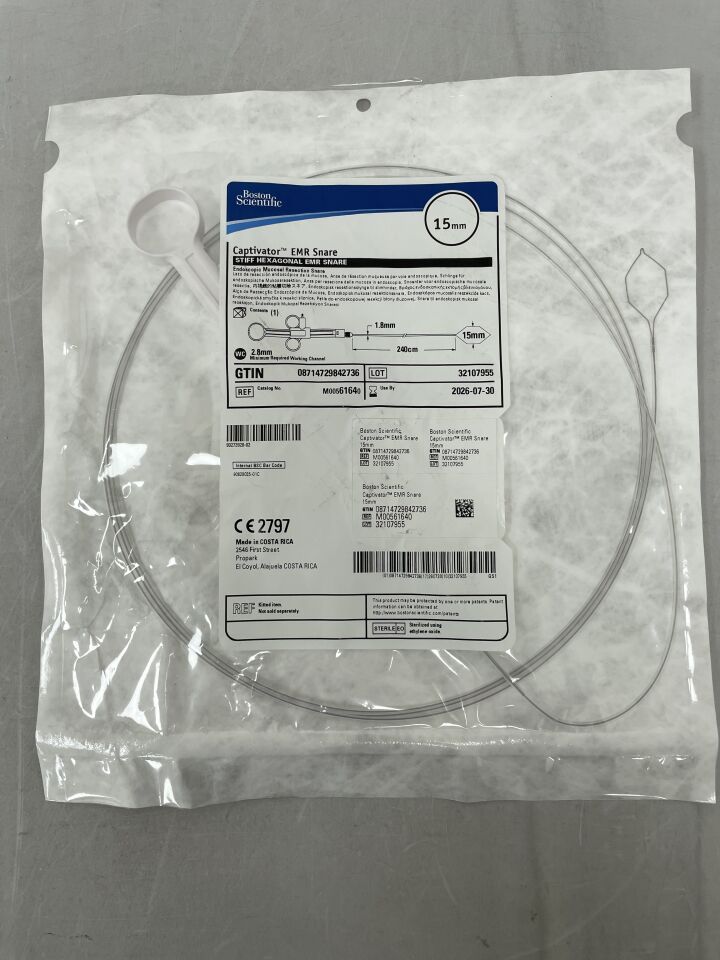 6164 - 波士頓科學 - Captivator EMR 圈套器 硬質六角形 15mm x 240cm，（EA）-（有效期至：2026-07-30）