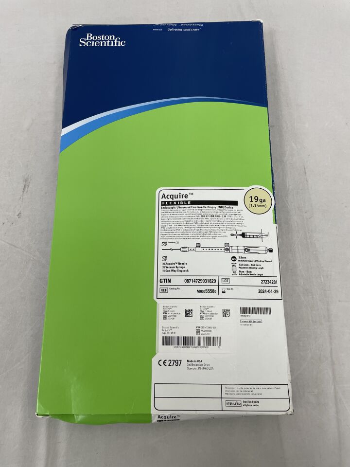 5558 - BOSTON SCIENTIFIC - Acquire Endoscopic Ultrasound Fine Needle Biopsy (FNB) Device - Flexible - 19Ga, (BX/1) - ( Expiry Date: 2024-04-29 )