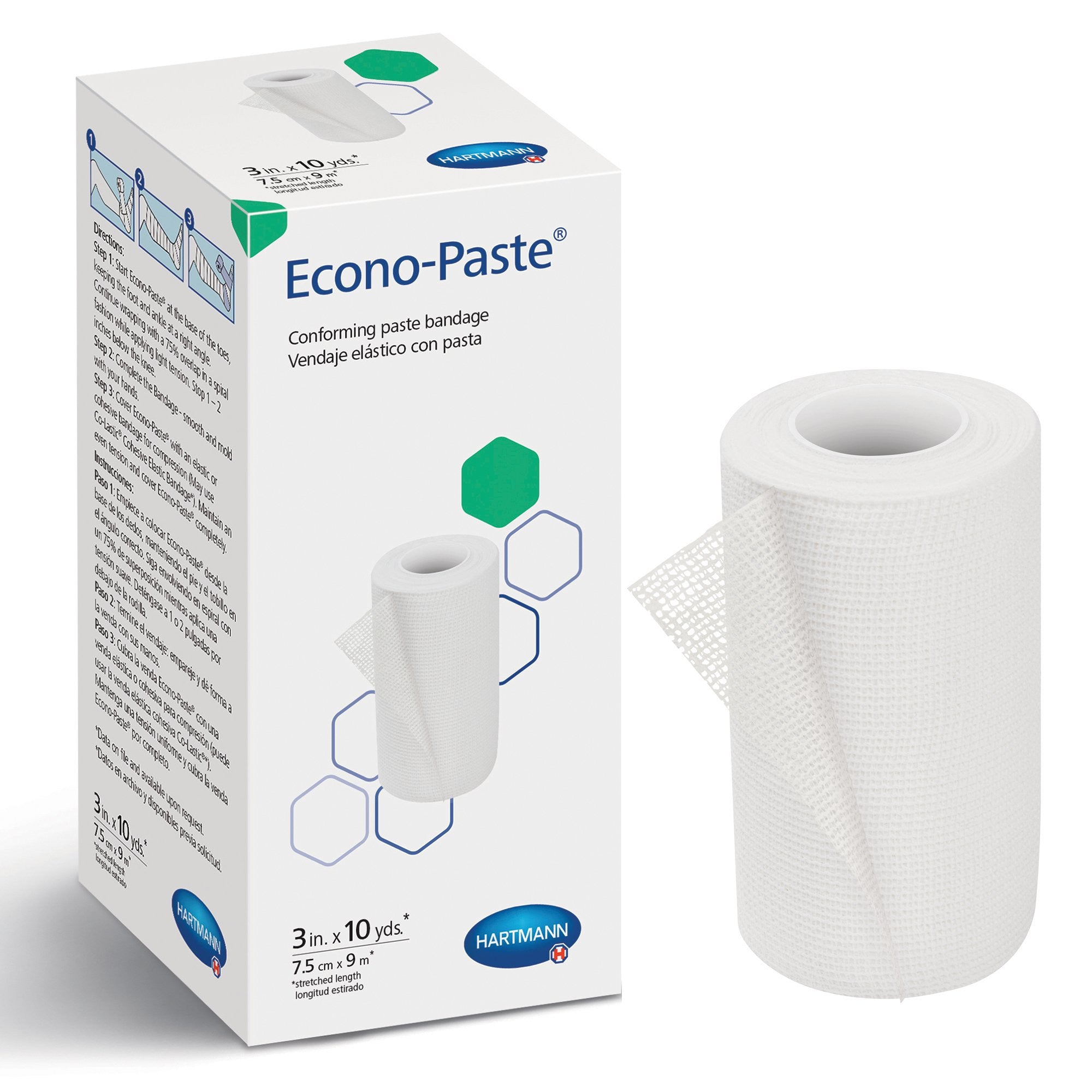 418662 - Econo - Econo-Paste Unna Boot Zinc Oxide 3 Inch X 10 Yard, 47300000, Case of 12, (CS)