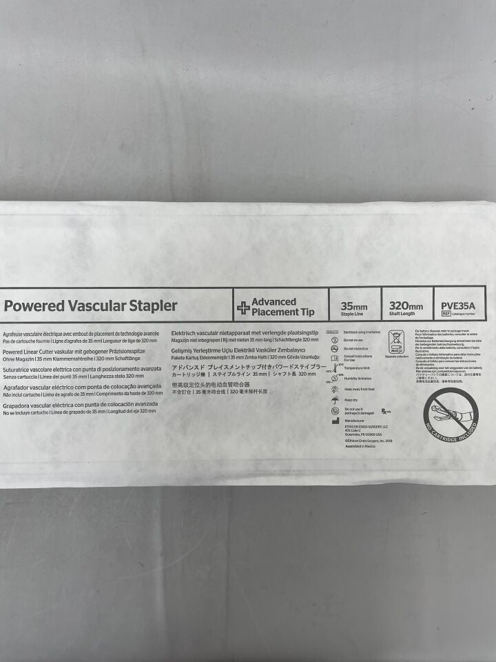 PVE35A - ETHICON - Echelon Flex Powered Vascular Linear Cutter with Advanced Placement Tip, 35 mm Size, () - ( Expiry Date: 2025-02-28 )