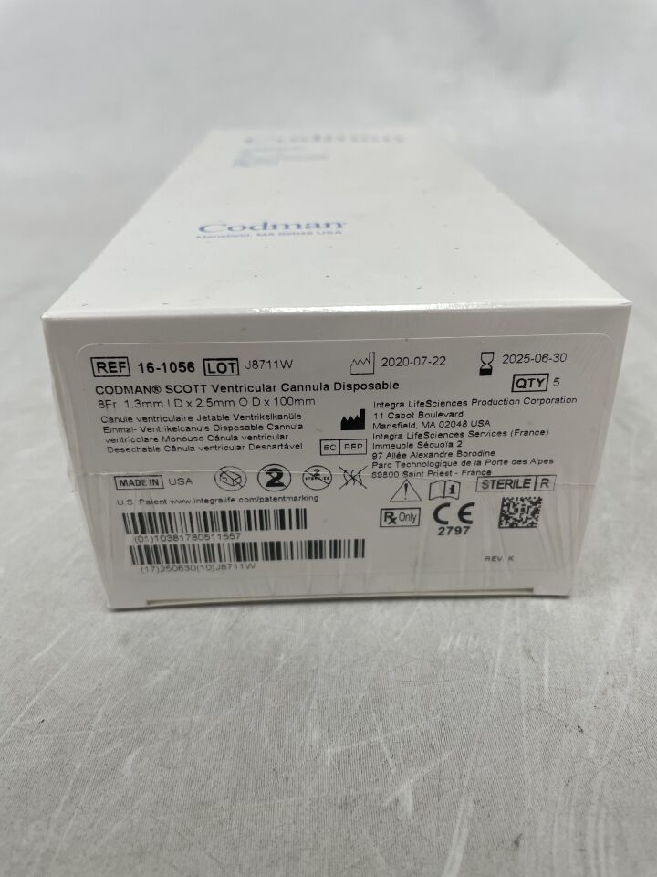 16-1056 - INTEGRA - Codman Scott Ventricular Cannula, 1.27 x 2.5 mm, 100 mm, (BX/5) - ( Expiry Date: 2025-06-30 )