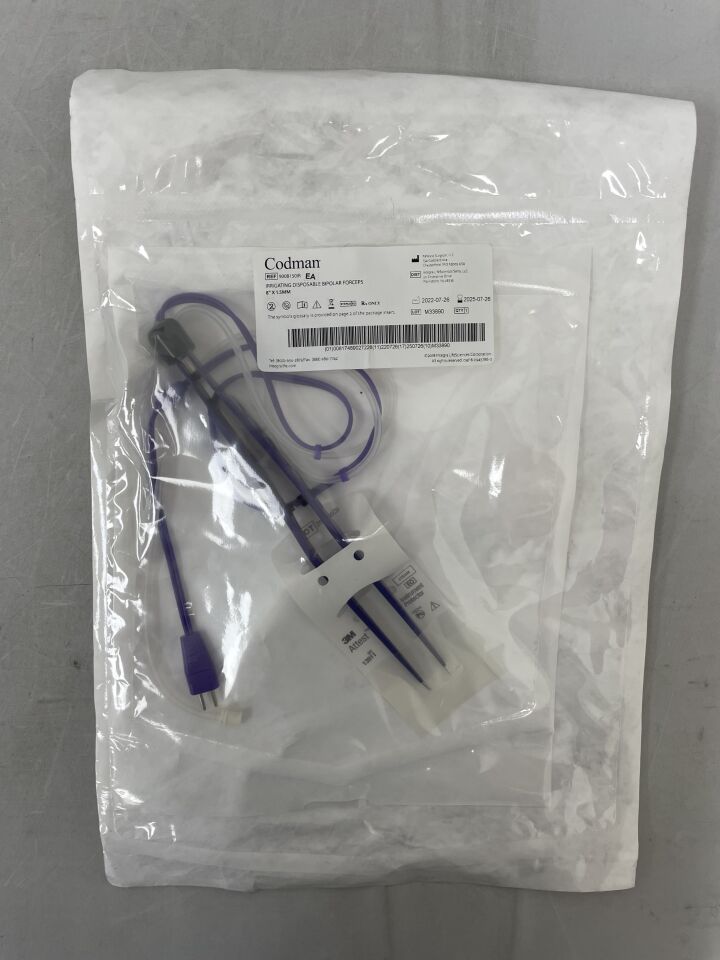 9008150IR - INTEGRA - Codman Irrigating Disposable Bipolar Forceps, 8" x 1.5mm, (EA) - ( Expiry Date: 2025-07-26 )