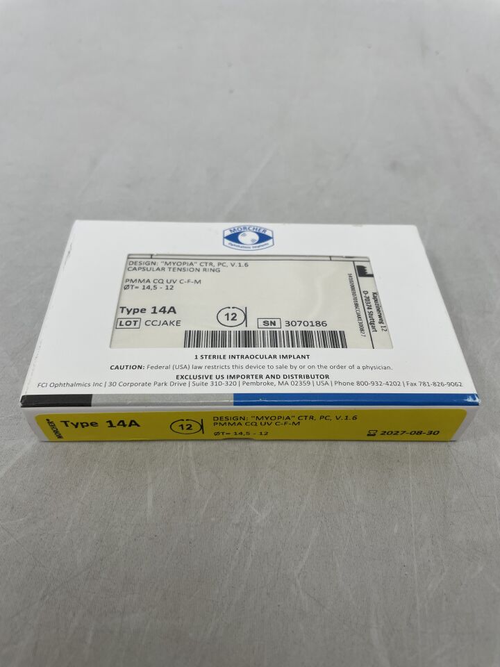 14A V.1  -  MORCHER  -  Capsular Tension Ring, Design - MYOPIA , ( BX/1 )  -  ( Expiry Date : 2027-08-30 )